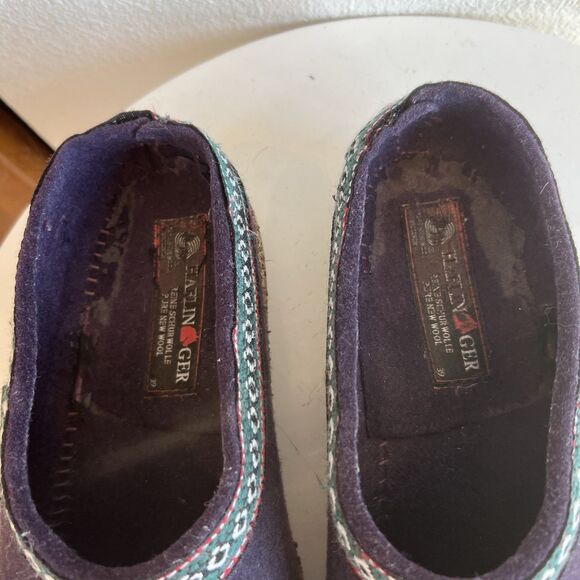 Haflinger Wool Cork Grizzly Clog Women’s 39 Purple Slipper Comfort - Picture 3 of 9